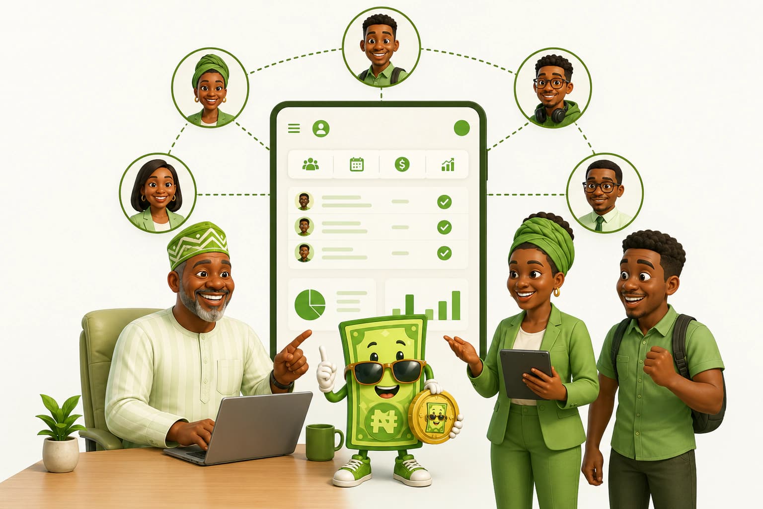 Illustration for business owners running their pay through payroll services