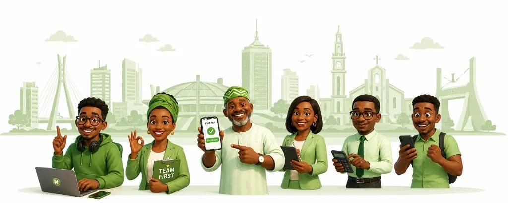 Nigerian team collaborating on payroll and payments with Staffpay.ng